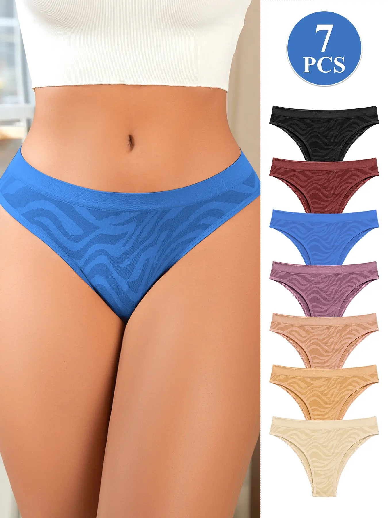 Women's Zebra Stripe Print Fabric Panty, Soft Comfy Breathable Smooth Fitted Knicker for Daily Wear, Underwear for All Seasons, Womenswear