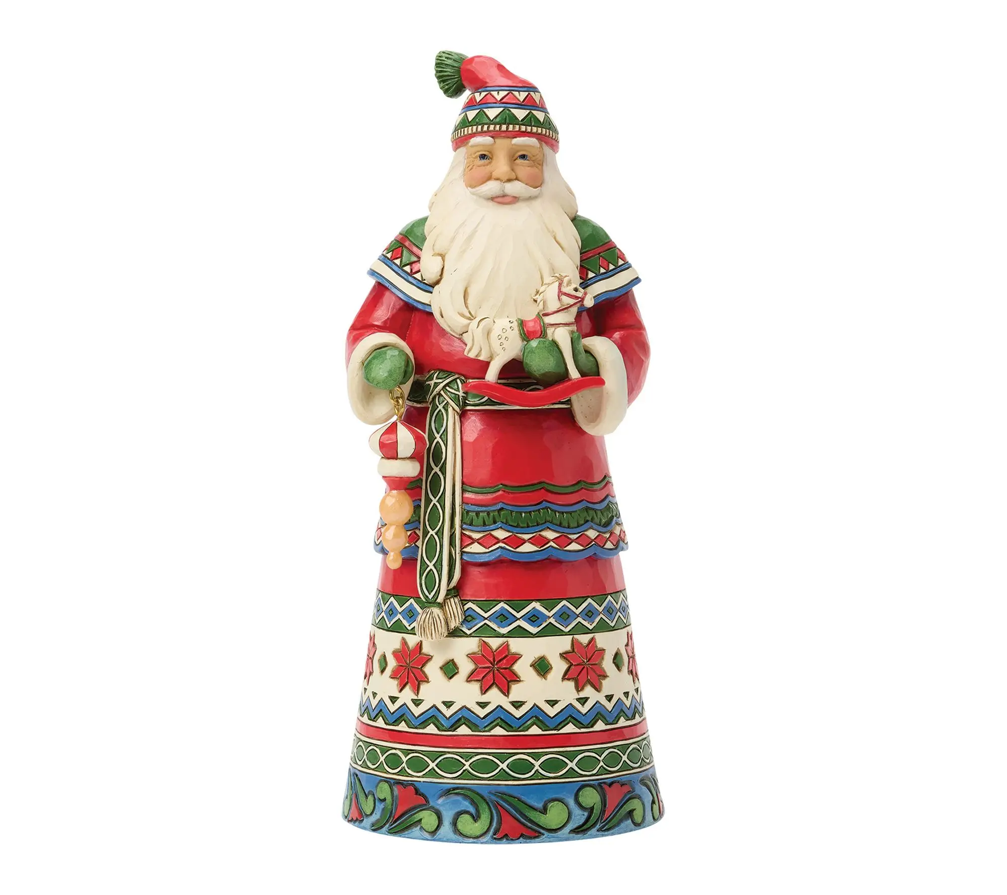 Jim Shore Heartwood Creek Santa Laplander Horse Figurine 8in H