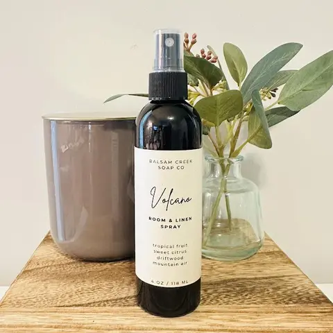 Non-Toxic Room & Linen Spray by Balsam Creek Soap Co - 4 oz Spray Bottle Home Fragrance Phthalate-Free Paraben-Free Highly Scented