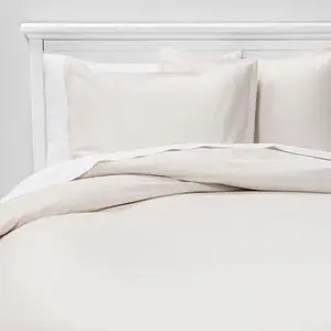King Solid Velvet Duvet & Sham Set Cream - Threshold King Solid Velvet Duvet & Sham Set Cream - Threshold