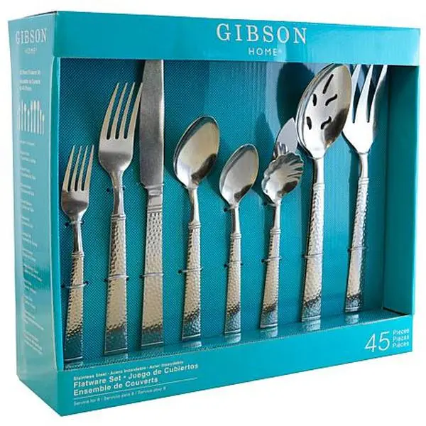 Gibson Prato 45-Piece Flatware Set Gibson Prato 45-Piece Flatware Set