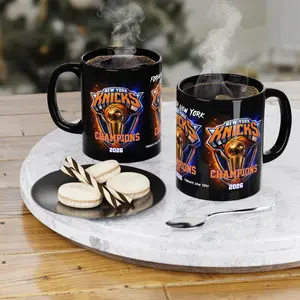 NTYK Champions 2026 Mug | Black Coffee Mug NYK2026 Mug | NBA Basketball Team Coffee Cup