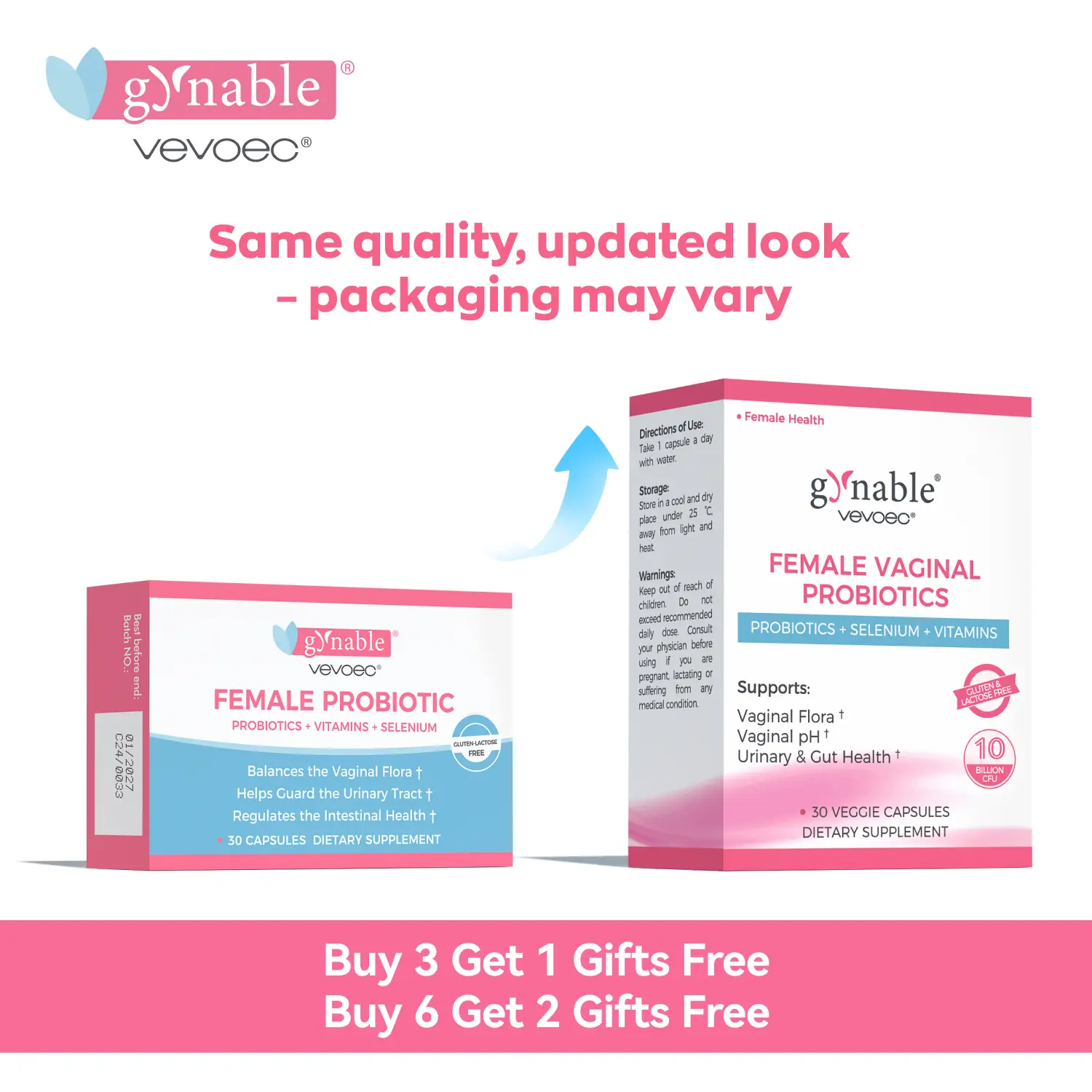 Gynable Female Probiotics for HPV, BV, UTIS,Yeast Infection, pH Balance, Women's...