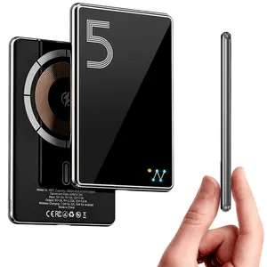 LUCKYDUO 0.26'' Ultra-Slim Magnetic Wireless Portable Charger for iPhone, 5000mAh PD20W USB C Fast Charging, Wireless Power Bank Slim Magnetic Battery Pack, Compatible for iphone 16/15/14/13/12