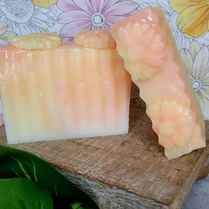 Sunshine Goats Milk Bar Soap Blood Orange Handcrafted with Natural Ingredients for Gentle Cleansing and Skin Nourishment