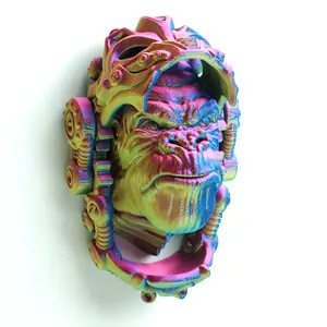 3D printed gorilla mask model toys, flexible joint animal doll statues, home and office desk decorations, holiday surprise gifts