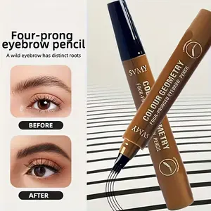 MAGIGIRL Natural 4 Fork Tip Eyebrow Pencil 5 Shades, Waterproof Long-Lasting Brow Makeup, Sweat Proof Portable Eyebrow Pen Casual Daily For Beginners All Skin