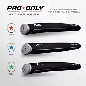 PRO-ONLY Golf Grip Pro Single Red Star 72cc Putter Grip - Black Gray Red Options Available Rubber Material Standard Size Training Aid