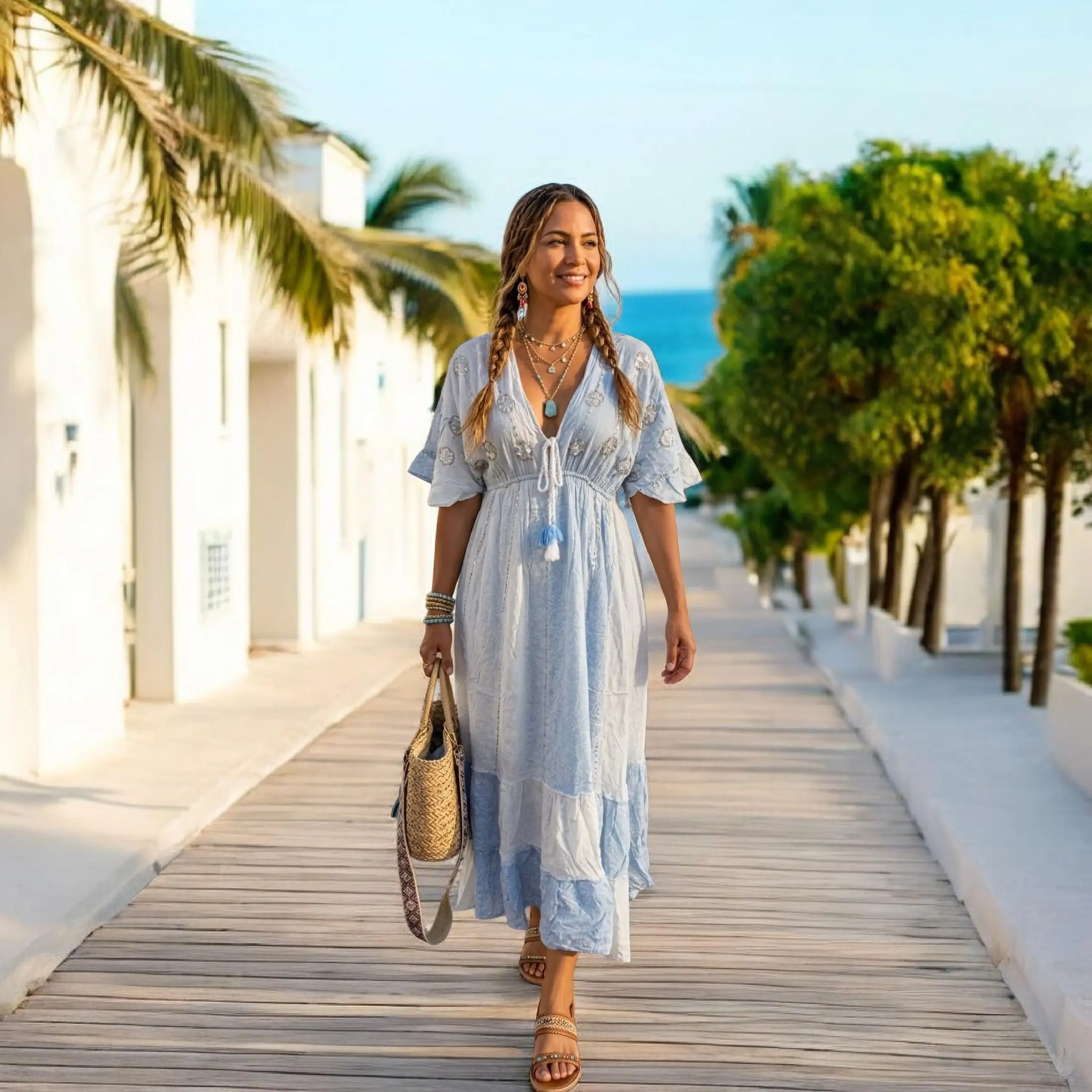 princess polly baby blue dress Boho Clothes for Women main image 1