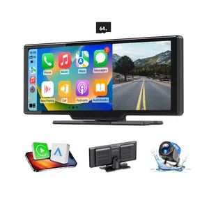 8.1" Wireless CarPlay Screen for All Cars Android Auto Plug & Play Touchscreen Stereo w Backup Camera GPS Satellite Radio US Stock Fast Shipping