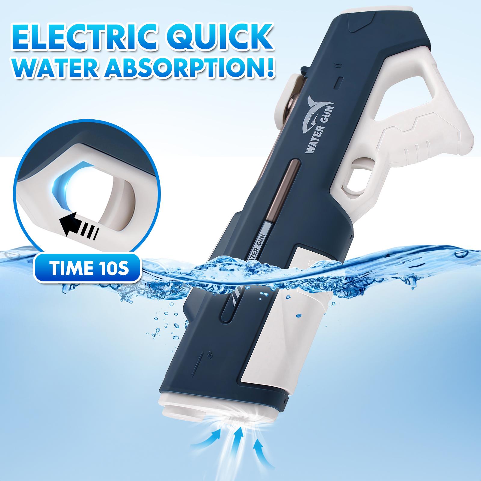 2026 New Rechargeable Electric Water Gun for Adults Kids,Battery-Powered Squirt Toy with Tank,Long Distance Shooting Extra Large Capacity,Perfect for Summer Fun Electric,Summer Outdoor Beach Play,Pool Garden Fun Inflatable Swimming Pool Inflatable Floatin