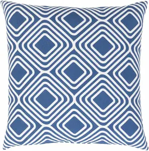 Bonnyrigg Blue Geometric Diamond Accent Pillow - Clearance