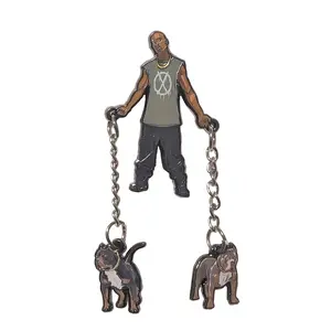 DMX Enamel Pin – Iconic Rap Legend Walking Two Dogs – Narleygoodz Exclusive