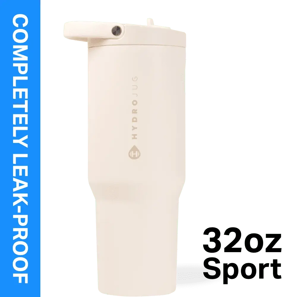 Sport Water Bottle - Stainless Steel Tumbler with Straw, Vacuum Insulated, Leakproof Water Bottle, Ergonomic Design, Dishwasher Safe, Rubber Base, Durable for Gym or Outdoors - 32oz