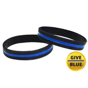 Give Blue - Thin Blue Line Silicone Bracelets (Bulk)