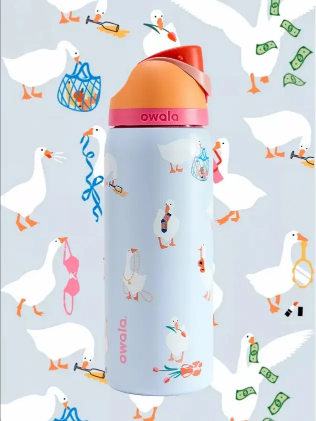Viral Owala FreeSip 32oz Bottle | Silly Goose Limited Edition | Stainless Steel Leak Proof Water Bottle