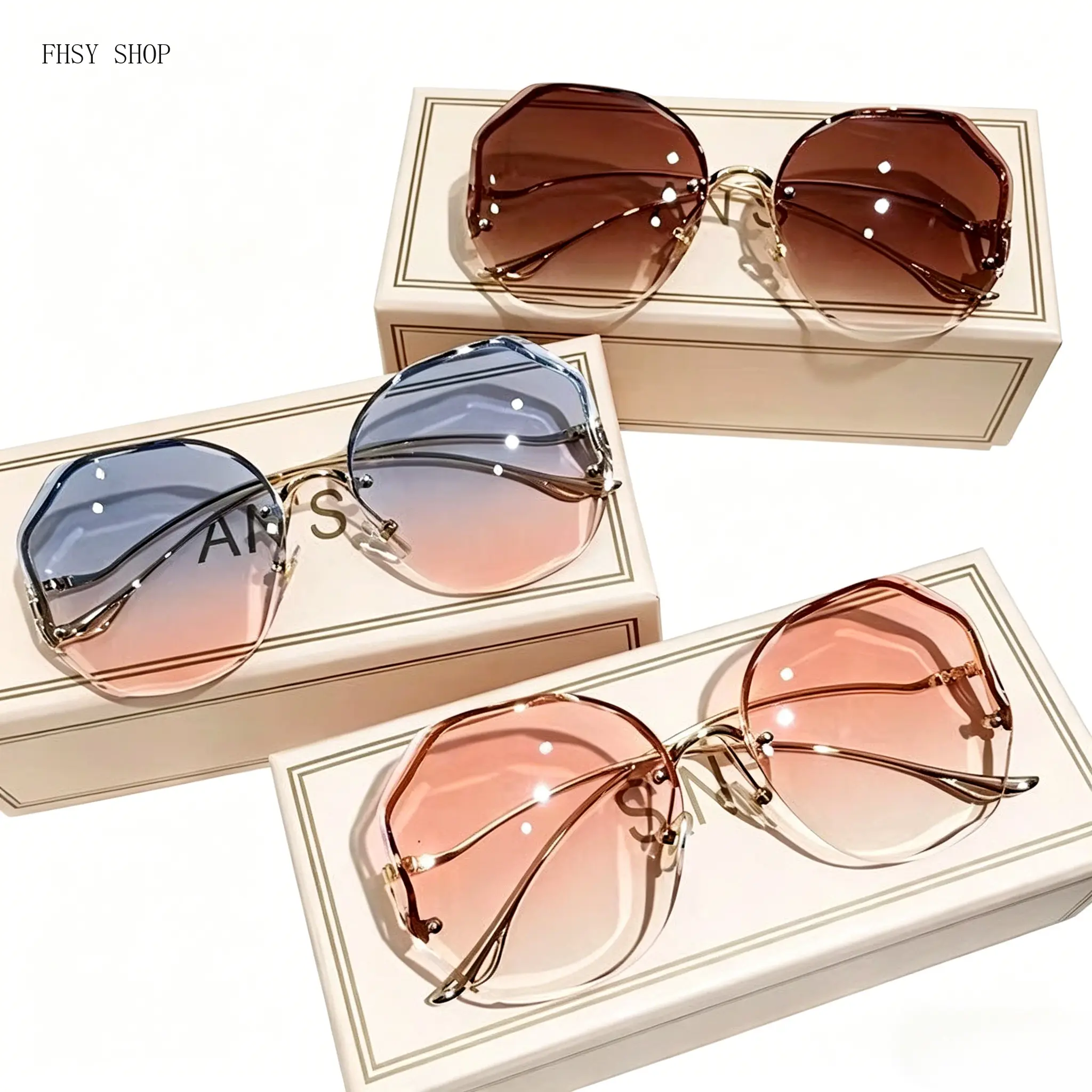 Women's 3-Pack Oversized Square Sunglasses, Modern Anti-UV UV400 Protection, Vintage Trendy Eyewear with Stainless Steel Frame, Tinted Lightweight Lenses for Travel, Daily Outfit, Anti-Uv Women's Sunglasses, Modern Women's Sunglasses