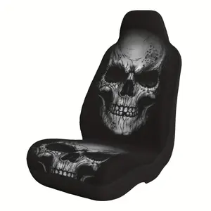 1 black skull print car seat cover 1 black skull print car seat cover