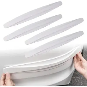 BetterJonny Universal Carbon Fiber Corner Bumper Guard Protector - 4 Pieces Rubber Anti Collision Strips for Most Cars