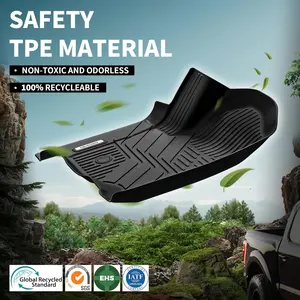 YITAMOTOR Floor Mats Cargo Liner Fit for Mazda CX-50 2023-2025, TPE All Weather Guard Waterproof Floor Liners Set CX-50 Accessories Fits 1st & 2nd Row, Cargo Mat, Black