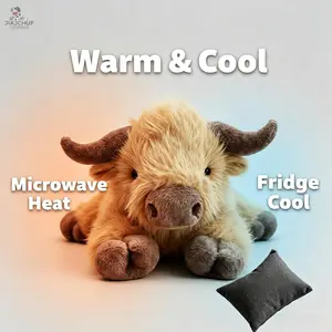 Weighted Highland Cow Stuffed Animal, Cute Cow Design, Cozy & Cuddly Soft Toy, Soft Stuffed Animals, Perfect Gift for Kids & Adults, Ideal for Relaxing Moments Birthday Gift, Stuffed Animal Gifts