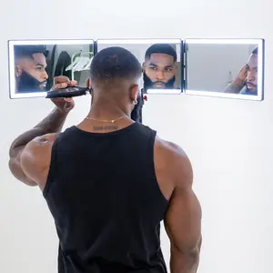 Self-Cut System Angel Lights Tripod 3 Way Mirror w/ dimmable LED lights Self-Cut System Angel Lights Tripod 3 Way Mirror w/ dimmable LED lights