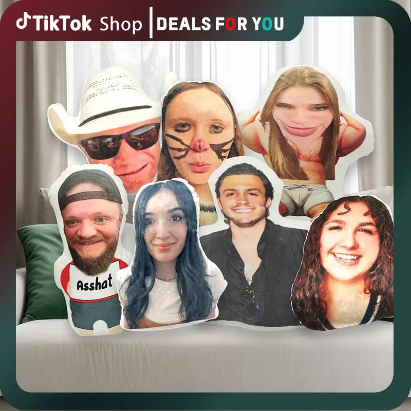 Personalized 3D Image Pillow Custom Face Pillow Soft Padded Cushion for Couples 100% Polyester Double-Sided Print Heart-Shaped Pillow Made in USA Vale