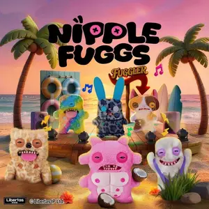 Fuggler Nipple Fuggs Plush Toy (9“Inch) - Funny Ugly-Cute Monster Stuffed Animal with Abs & Quirky Swimwear, SummerVibes Hilarious Beach Bod Gag Gift for Teens, Bachelorette Parties & Collectors