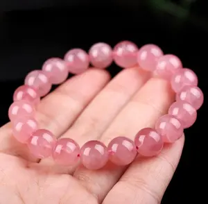love protection 8mm Rose Quartz Handmade Bracelet Healing Birthday Gift