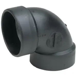 212 MAIN ABS Plastic Drain Vent Ell (Mueller Industries 03084H) - 1.5 in, Hub x Hub Connection, 90° Turn, DWV Household Appliance Part