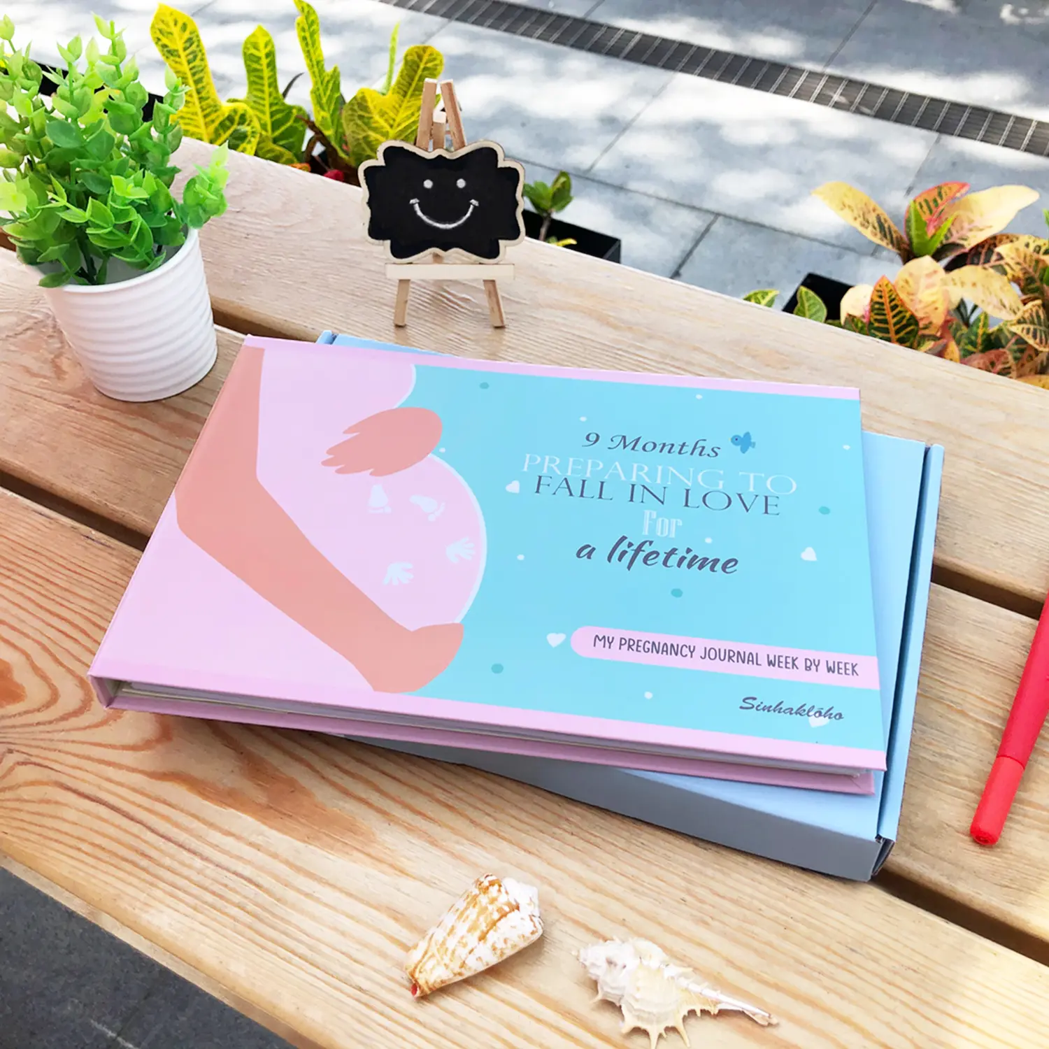 Pregnancy Journal & Diary Week by Week: 9 Months Preparing to Fall in Love for A Lifetime | Luxury Memory Book & Photo Album in Elegant Gift Box | Includes 8 Sheets of Exquisite Stickers
