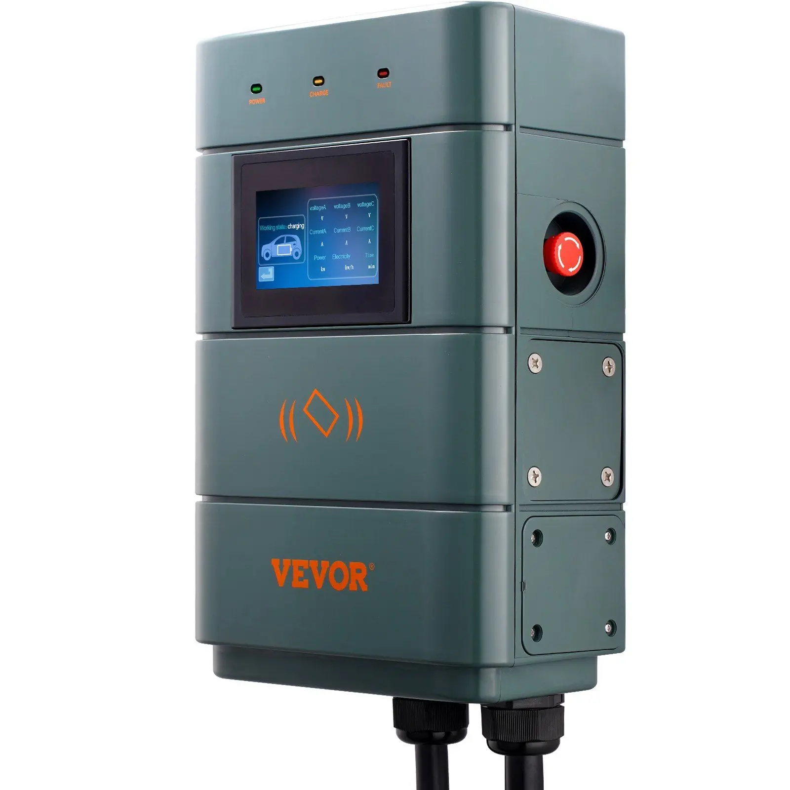 VEVOR Portable Automotive Level 2 Electric Vehicle Charging Station, 11.5 kW, 240V NEMA14-50 Plug, Smart WiFi EV Charger, 24-foot TPE Cable, ETL Energy Star Certified, Portable Ev Charger