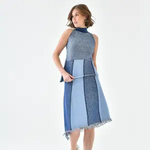 Denim Knit Tech Twin Set