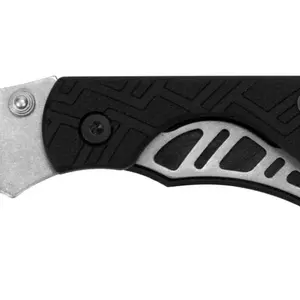 Kershaw Cinder Small Keychain Knife, Key chain EDC Tool, Mini Pocket Folding Knife with keyring, key organizer Box Cutter for Women Men, Silver