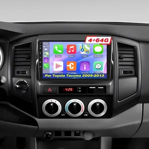 [4G+64G] Car Radio for Toyota Tacoma 2005 2006 2007 2008 2009 2010 2011 2012 2013, Android 15 Touch Screen Tacoma Stereo, DSP 32 EQ/IPS/Carplay/Android Auto/SWC/BT/WiFi + Backup Camera+MIC, Father's Day Gift