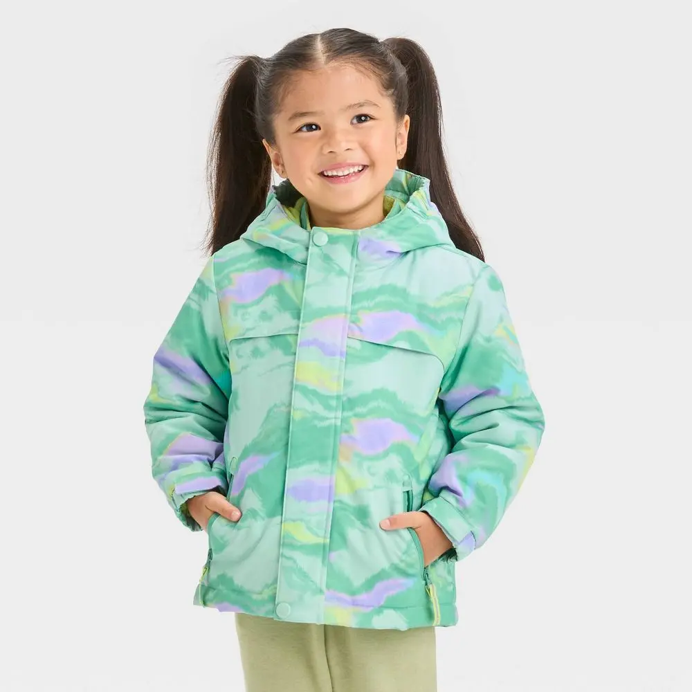 Cat & Jack Toddler Regular Fit Full-Zip 3-In-1 Winter Puffer Jacket, Recycled Poly Windbreaker, 9-12 Months