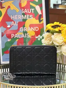 Pre-owned Christian Dior Leather Mini Bags Preloved Dior Lambskin Wallet Clutch 20x13cm 0803