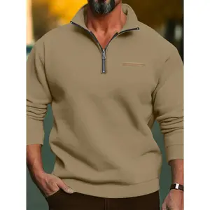 Men’s winter wool-lined long-sleeve sweatshirt, casual sports pullover, warm and fashionable design, suitable for layering in any season GARMENTARY