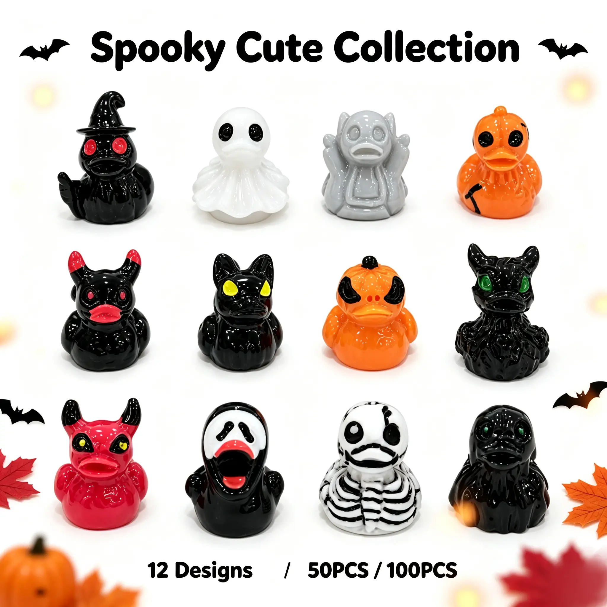 2026 Halloween Resin Duck Figures – 12 Unique Styles, Durable Mini Collectible Decor, Versatile Home Table Ornaments & Party Giveaway Supplies