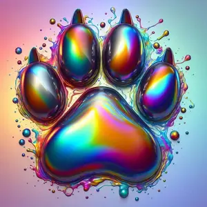 1pcs 5D DIY handmade diamond painting kit, 5D diamond art set, DIY decoration, colorful paw print diamond painting kit full round drill DIY, mosaic, diamond art, DIY art home decoration, suitable for Halloween and Christmas.