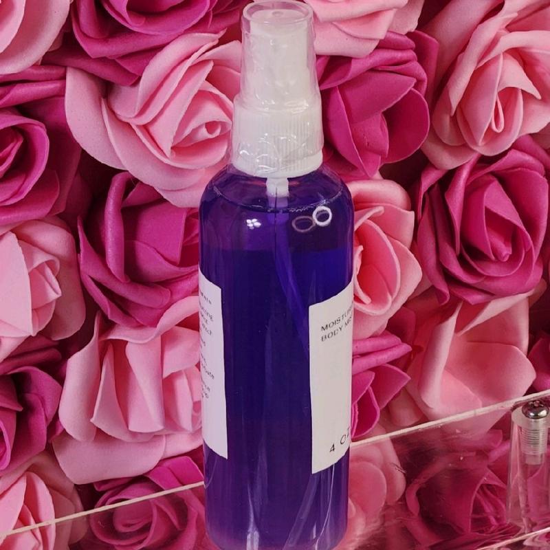 Cotton Candy Twist Moisturizing Body & Hair Spray. Handmade Alcohol Free Hair Mist - Refreshing Fragrance for Dry Skin Scent Floral Haircare