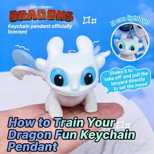 How to Train Your Dragon Toothless Keychain Charm, Cute Pet Plush Toy, Key Chain Bag Pendant Gift, Adorable Collectible Accessory