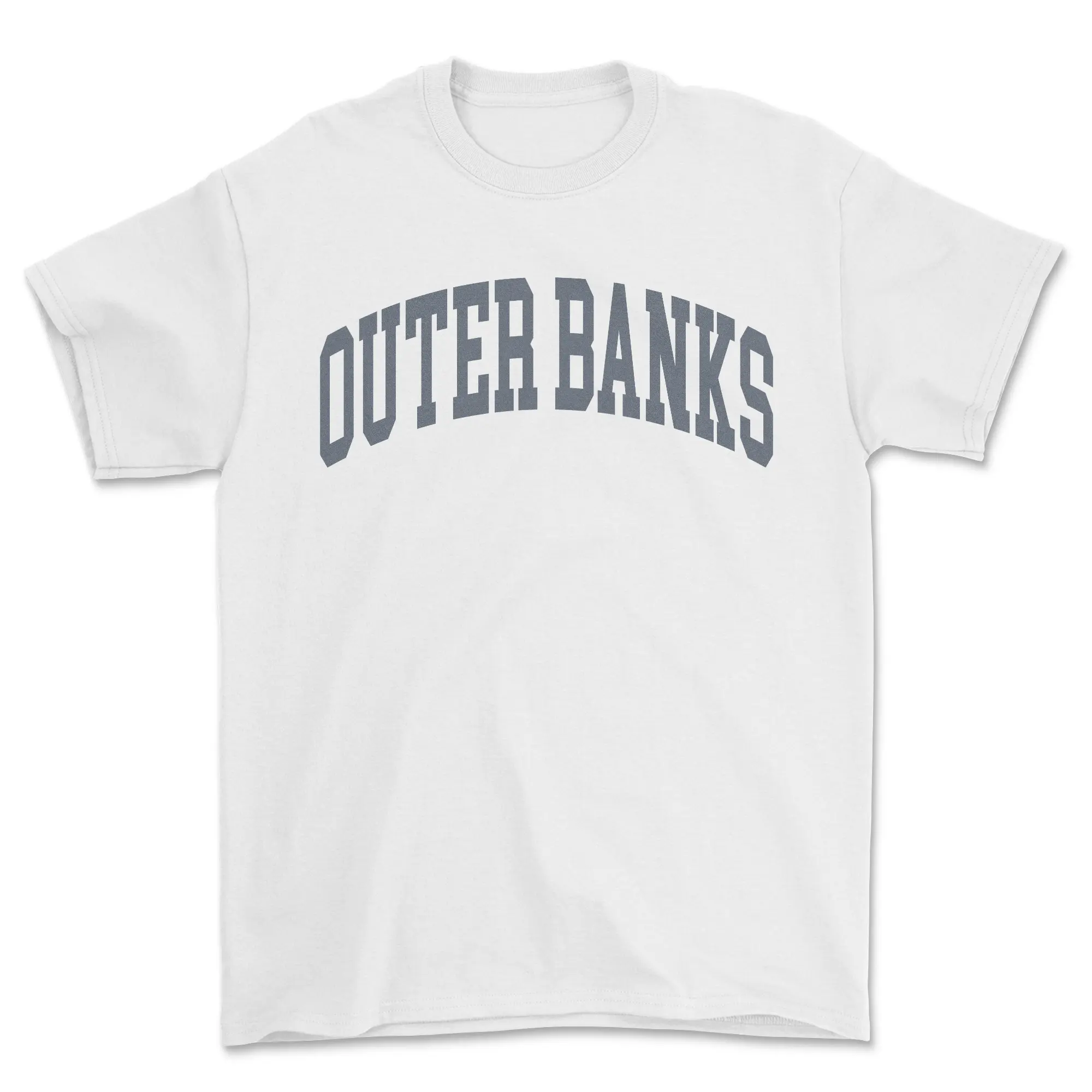 Outer Banks OBX T-Shirt, North Carolina Beachy Minimalist Crewneck, Trendy Varsity Faded Vintage Style Aesthetic Unisex Sweatshirt