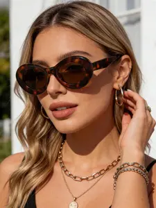 Elegant Oval Large Frame Women's Sunglasses, Casual Versatile Design, Perfect for Daily Outdoors, Stylish and Sophisticated Look
