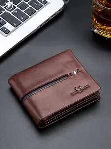 Men's Business Minimalist Short Wallet, Trendy All-match PU Leather Durable Bifold Wallet, Classic Card Holder As Gift for Boyfriend