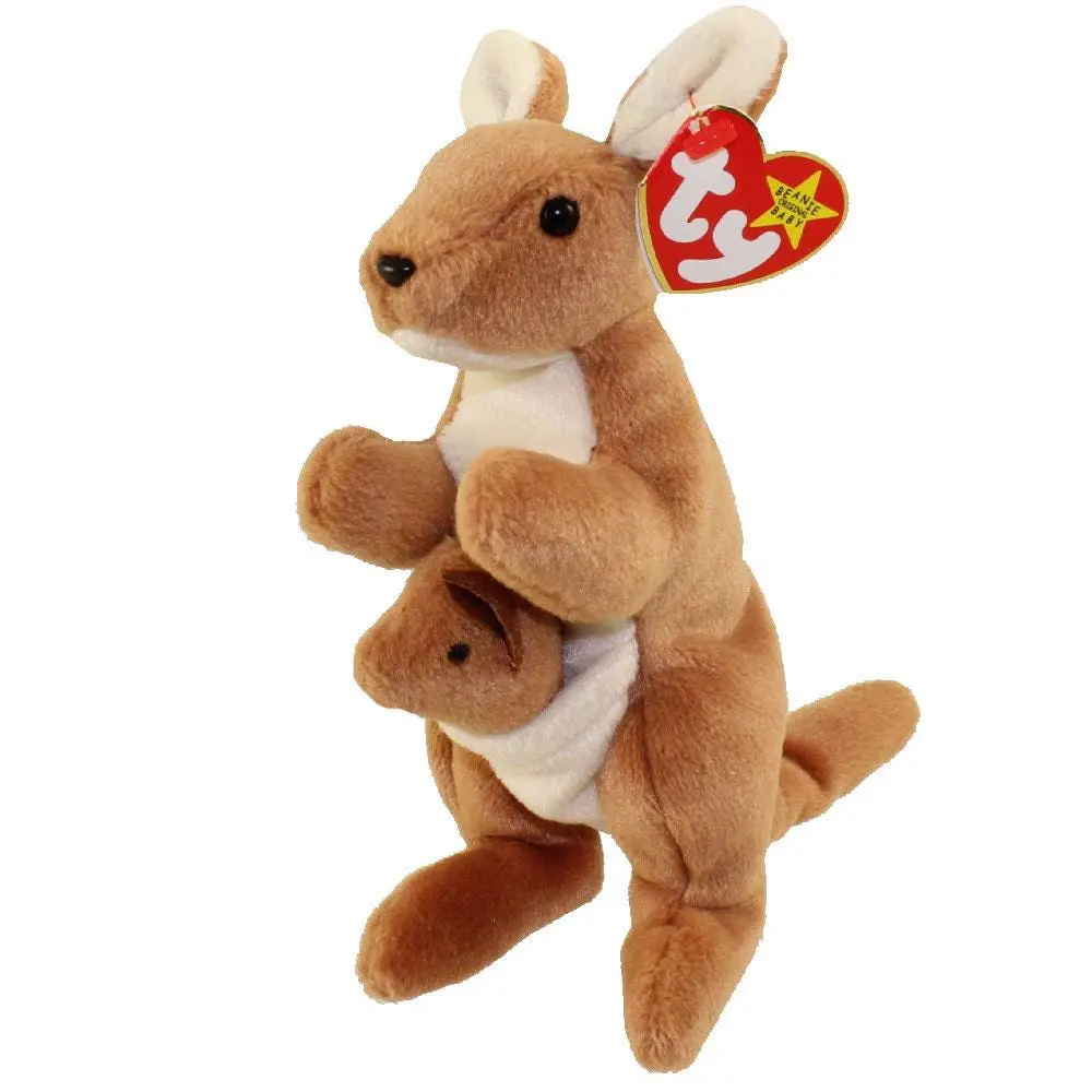 TY Beanie Baby - POUCH the Kangaroo (7 inch) (1996) MWMTs