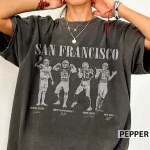 San Francisco Football Vintage Shirt, George Kittle Mccaffrey Brock Purdy Nick Bosa Retro Fan Tee