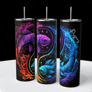 12 Zodiac sign 20oz tumbler cup, Capricorn, Gemini, Taurus, horoscope, astrology tumbler, skinny tumbler