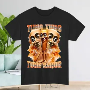 Tung Tung Tung Sahur Shirt, Italian Brainrot Funny Bootleg Bat Meme Weird Absurd Trending Tee, Unisex Shirt, Graphic Tee, gif for Man, Adult funny T-shirt, Gift for Woman and Man