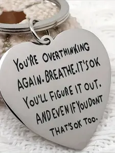 Mental health awareness, supporting psychological publicity, love-themed carved keychains, inspirational quotes, the perfect gift for colleagues, friends, and family - an ideal choice for birthdays, festivals, and the New Year, Keychain Jewelry